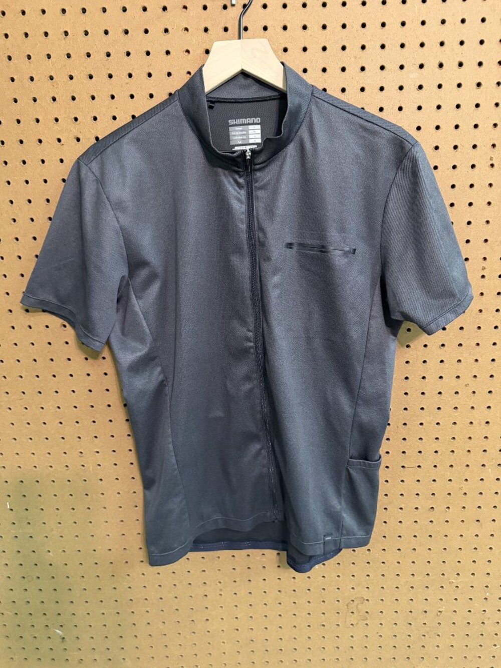 Shimano Short Sleeve Full Zip Cycling Jersey Charcoal Gray Men's M